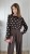 klasyczny sweter z wełny merino w grochy, gorzka czekolada