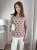 klasyczny sweter z wełny merino w grochy, beżowy