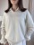 Sweter Liv śmietankowy 100% wełna merino, dekolt V-neck