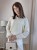 Sweter Liv śmietankowy 100% wełna merino, dekolt V-neck