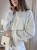 Sweter Liv śmietankowy 100% wełna merino, dekolt V-neck