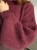 Sweter Mela burgundowy damski oversize z bufiastymi rękawami