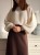 Sweter Mela śmietankowy damski oversize z bufiastymi rękawami